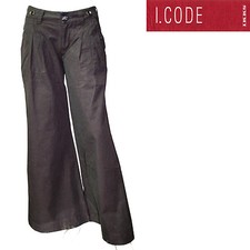 Pantalon pinces large marron