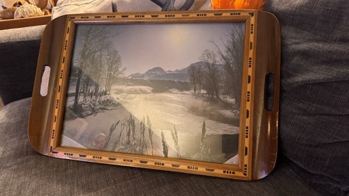 Plateau bois art - plateau, deco