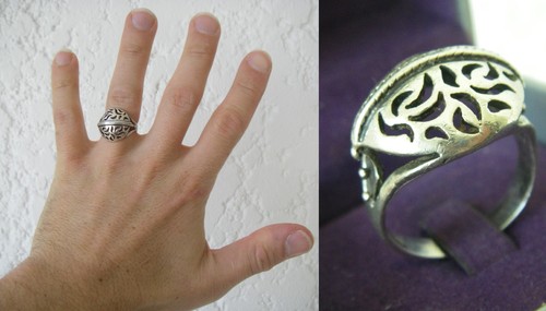 Argent massif bague - argent,