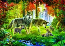 Puzzle "Famille De Loup En Eté - 1000 pièces - Neuf - Bluebird-Puzzle 