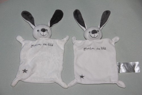 Doudou grain ble lapin plat - grain,