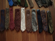 Lot de 10 cravates vintages 100% soie + 3 offertes.