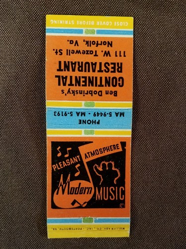 Matchcover ben dobrinsky - matchcover,