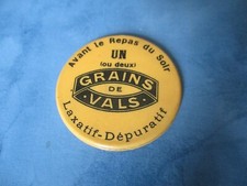 PETIT MIROIR DE POCHE ANCIEN PUBLICITAIRE  GRAINS DE VALS