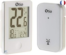 Otio - Thermomètre intérieur extérieur sans fil blanc - écran LCD