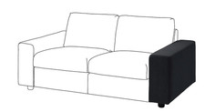 Housse IKEA VIMLE pour accoudoir, bleu Saxemara / noir, pour accoudoir large ...