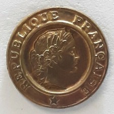 Centre ancien de médaille République Française Marianne Cuivre 17 mm