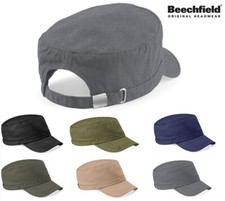 Beechfield Casquette Militaire Armée Noir Vert Bleu Ou Gris Cotton