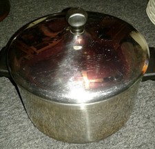 FARBERWARE New York USA Stainless/Aluminum Clad 4 Qt Stock Pot 