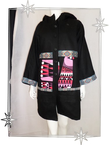 Superbe manteau noir - -,
