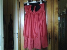 ROBE BUSTIER A VOLANTS ROUGE.+ CADEAU BOLERO.TAILLE:42.MARQUE TOUT SIMPLEMENT.