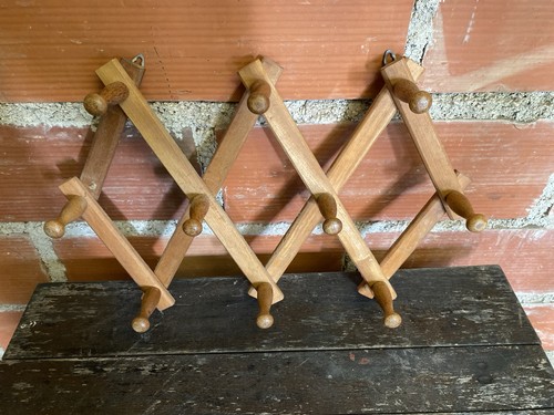 Antique extendable wall coat - antique,