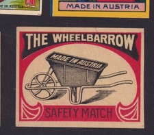 Ancienne    étiquette paquet  Allumettes Autriche BN162661 Brouette