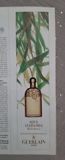 Publicité papier Parfum. Guerlain Aqua Allegoria de 2000 - Perfume Ad 
