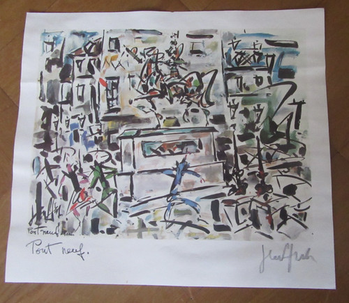 Lithographie offset signee - offset, a