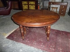 R 1051 Très belle table ovale ancienne en acajou massif 6 pieds 