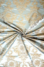 Brocard Louis XVI bleu nattier et or vendu au mètre