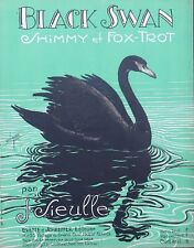 Art Deco 1922 Partition BLACK SWANN Cygne Sieulle Music Sheet