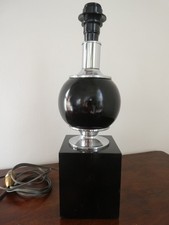 Pied de lampe balustre noir et