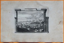 VAN DER AA Gravure originale c1725 VUE DE MARSEILLE Provence Méditerranée