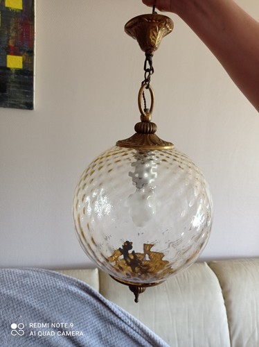 Suspension boule verre - suspension,