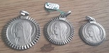 JOLI LOT DE 3 MÉDAILLES RELIGIEUSES EN ARGENT