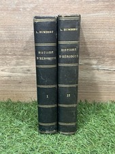 Lot 2 livres Histoire d’Hérodote – Garnier Frères – Reliure cuir