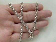 grosse chaîne argent massif  poinçons neuve 18,25gr 50 cm maillons doublés 