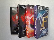 4 Cassette VHS Vierge de Grande Marque 240 - K7 Video Neuf .