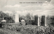 CPA LAGNY APRES L OCCUPATION ALLEMANDE1918/CIMETIERE ALLEMAND/25/4/22 TAMPON