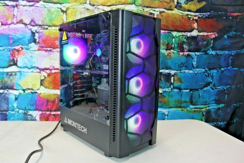 Custom black gaming desktop - custom,