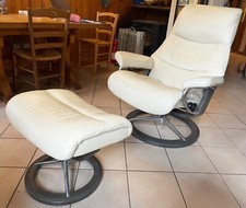 fauteuil cuir beige Stressless
