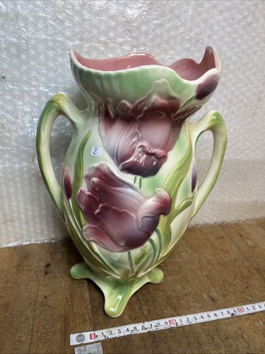 Vase vert decor relief - vase, en