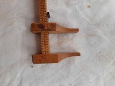 Toise en bois vintage/ pied à coulisse XIXeme