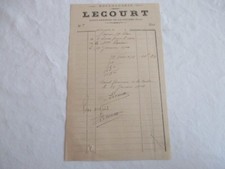Ancienne facture papier entête - Boulangerie Lecourt (Orne/61) - 1901
