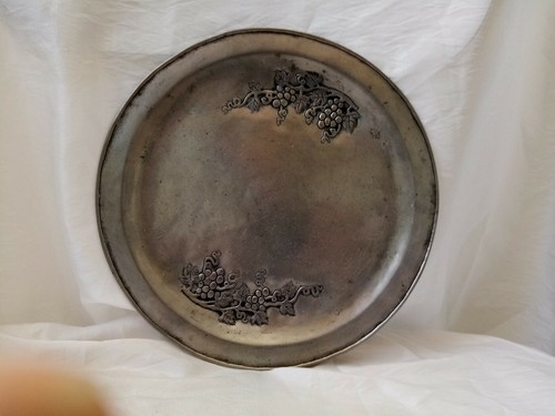 Ancienne assiette étain s - ancienne,