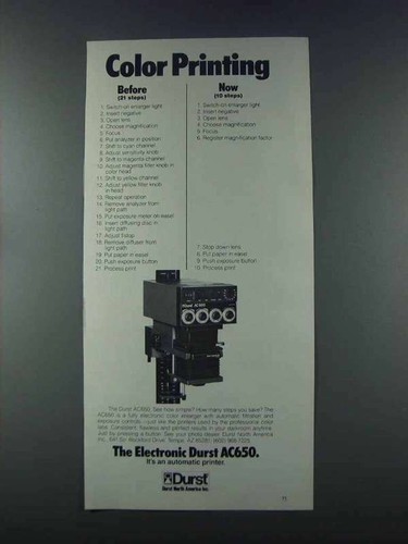 1981 durst ac650 enlarger - durst,