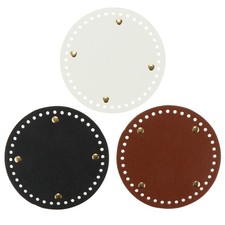 Fond de en cuir PU, 3 pièces, rond, tricot, Crochet, Base façonneuse avec