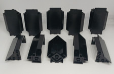 LEGO Castle : 10x Panneau d'angle 3 x 3 x 6 - Réf 2345 noir - Set 6077 6075 6054