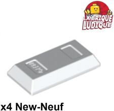 Lego 4x Minifig utensil Gold Ingot Bar lingot d'or blanc/white 99563 NEUF
