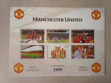 Bénin 6 valeurs football Manchester United Neuf MNH 1999 bloc Feuillet