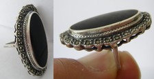 belle bague ONYX marcassites