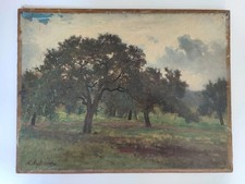 Peinture à l'huile sur bois d'Alfred-Éloi Auteroche