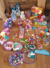 GROS LOT DE POLLY POCKET VINTAGE BLUEBIRD PERSONNAGES CHATEAUX