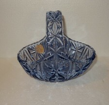 PANIER A GLACONS EN VERRE OU CRISTAL ? DE BOHEME. PORTE ETIQUETTE  BOHEMIA GLASS