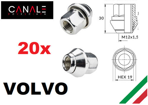 Kit m12x1 d28 écrous - 20,
