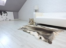 Véritable Renne Tapis Peau