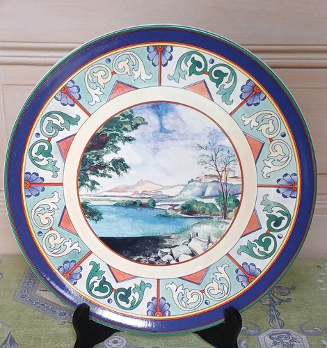 Plat faïence gien - en, de