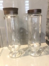 Lot de 2 bouteilles de goutte eau de vie , contenants tubes allongés anciens