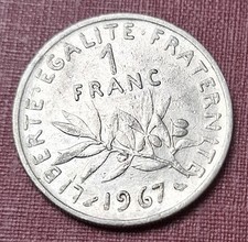 Pièce de monnaie 1 Franc Semeuse 1967 République Française